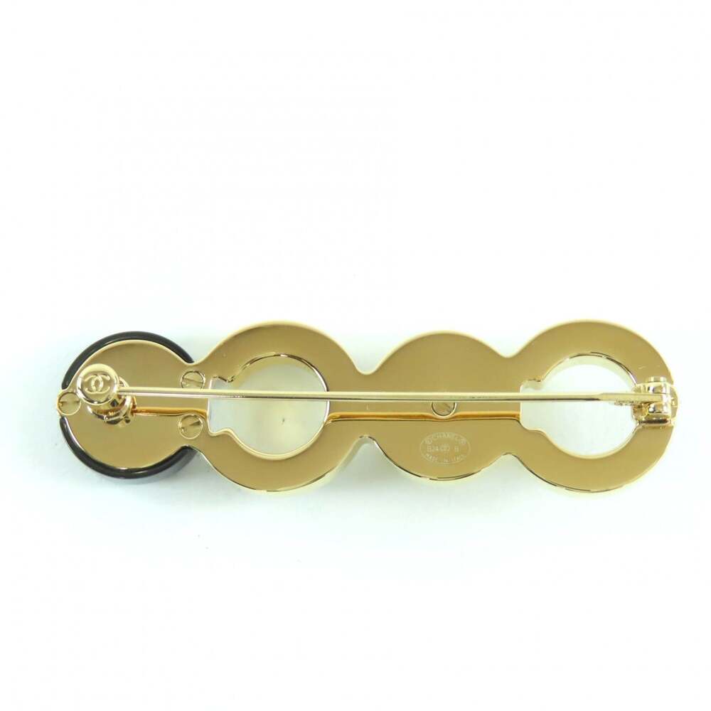 Chanel Cc Logo Brooch Gold-Tone Metal #250114C10B - Picture 3 of 8